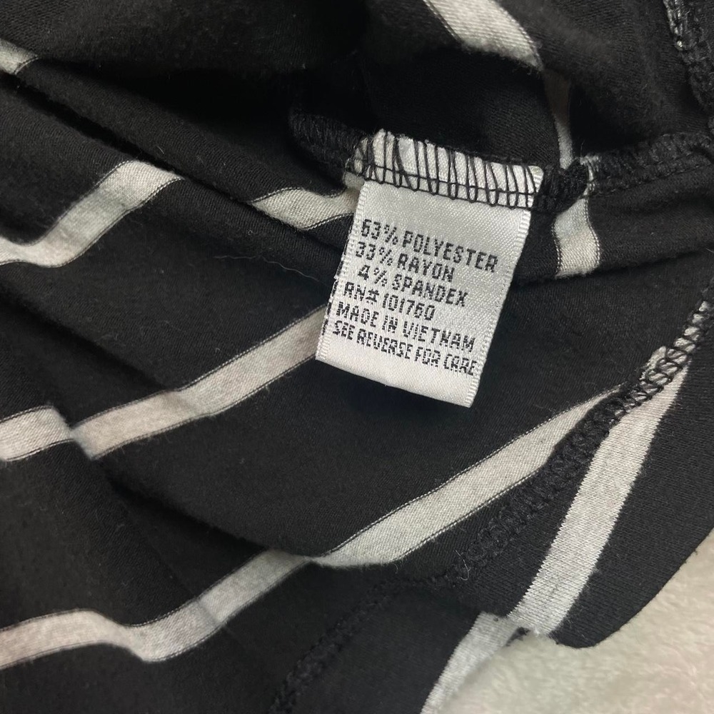 Vintage Black & grey striped tube top dress / foldover skirt - Picture 3 of 5